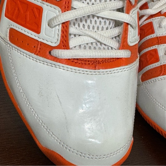 Adidas Orange and White Men’s Basketball Hi-top Sneakers with Breathable Mesh 10 - Picture 15 of 16